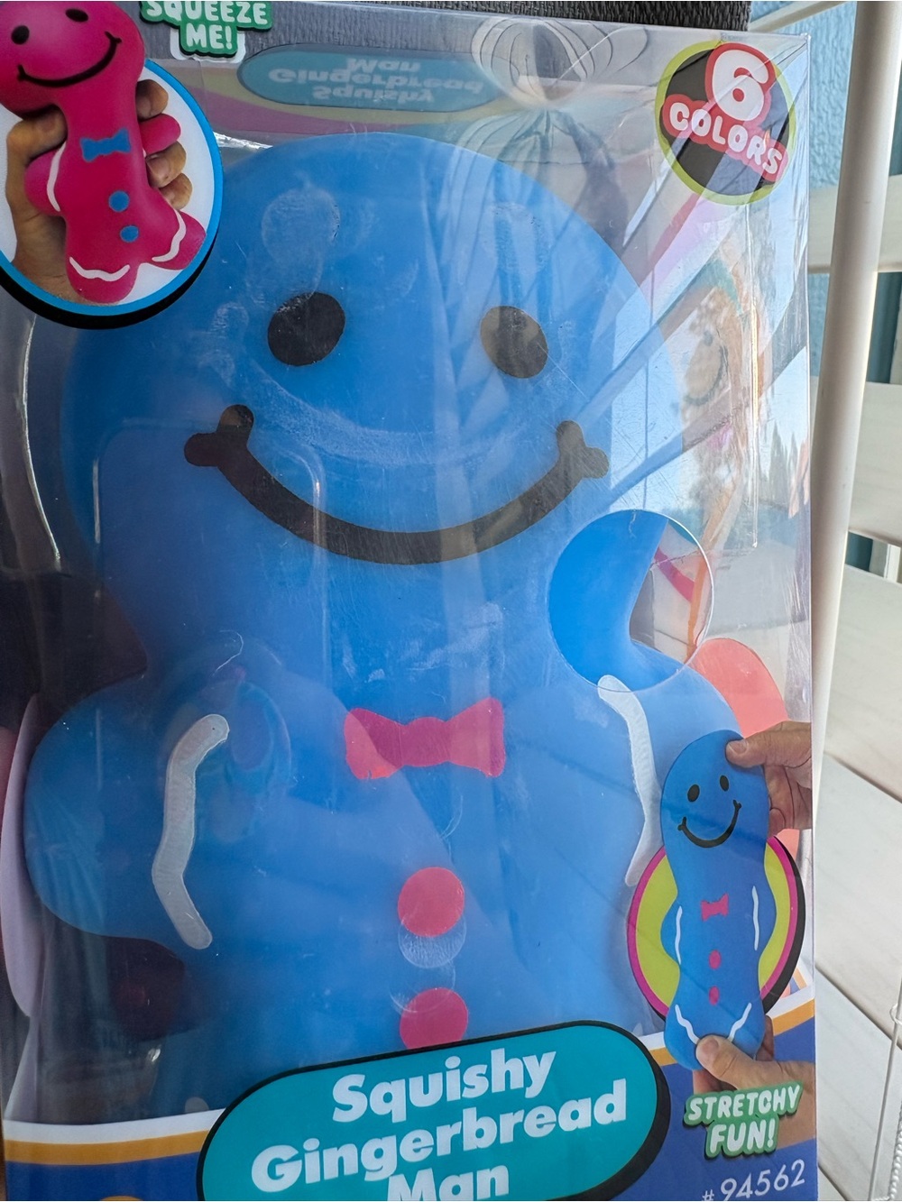 Squishy Gingerbread Man Kids Toy - Blue - Picture 2 of 4